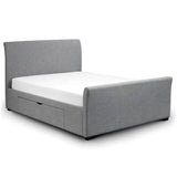 Fabric Double Bed With 2 Drawers - Capri