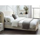 Fabric Double Bed With Black Legs - Eden