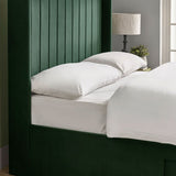 Fabric Double Bed With Dual Storage Door - Leila