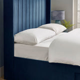 Fabric Double Bed With Dual Storage Door - Leila