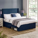Fabric Double Bed With Dual Storage Door - Leila
