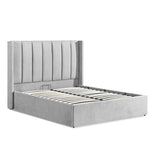 Fabric Double Bed With Storage - Amber