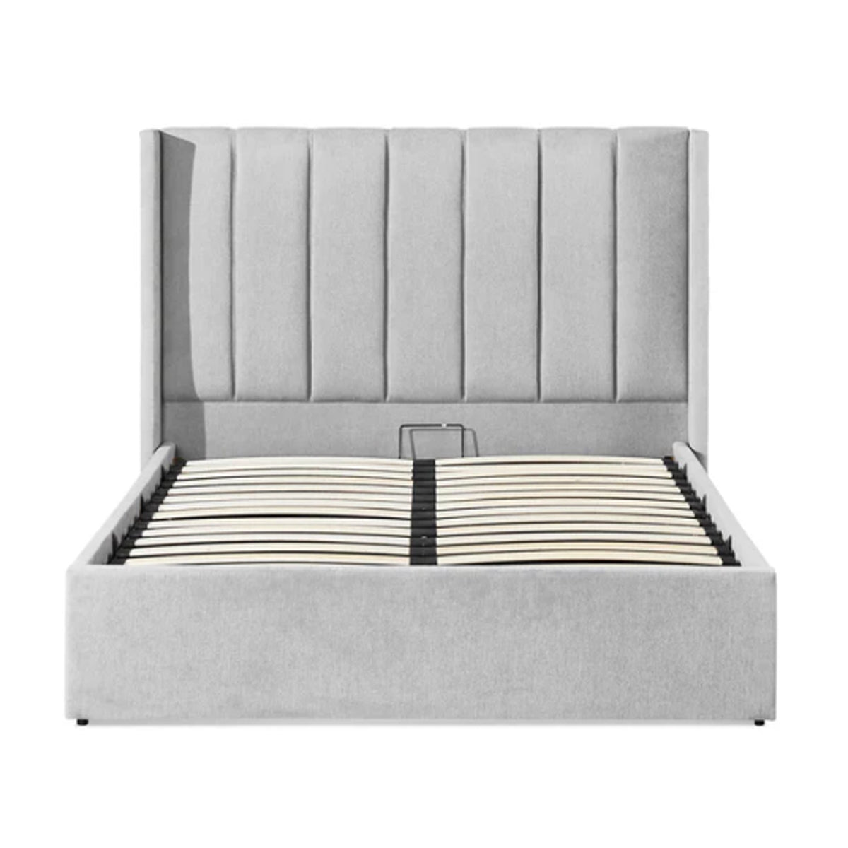 Fabric Double Bed With Storage - Amber