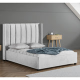 Fabric Double Bed With Storage - Amber