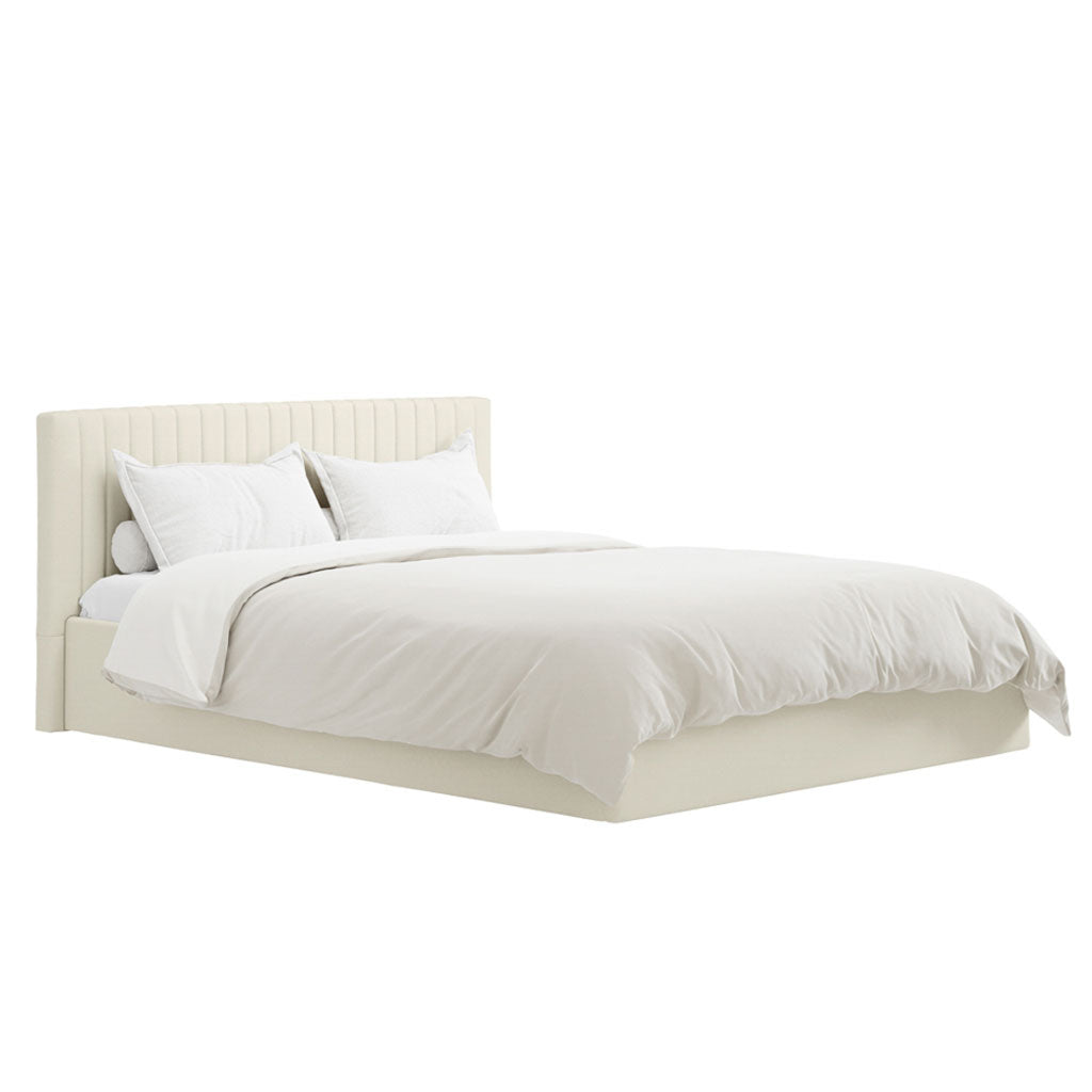 Fabric Double Ottoman Storage Bed - Berlin