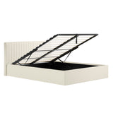 Fabric Double Ottoman Storage Bed - Berlin