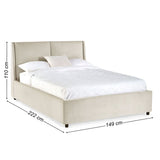 Fabric Double Ottoman Storage Bed - Maddock