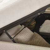 Fabric Double Ottoman Storage Bed - Maddock