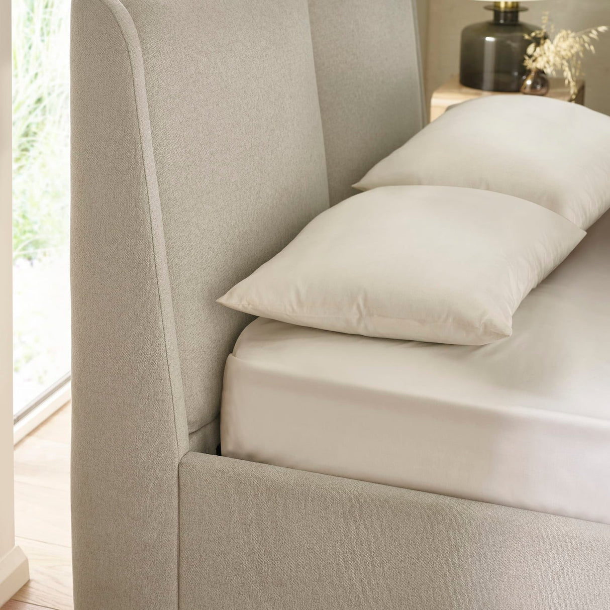 Fabric Double Ottoman Storage Bed - Maddock