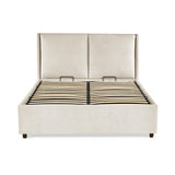 Fabric Double Ottoman Storage Bed - Maddock
