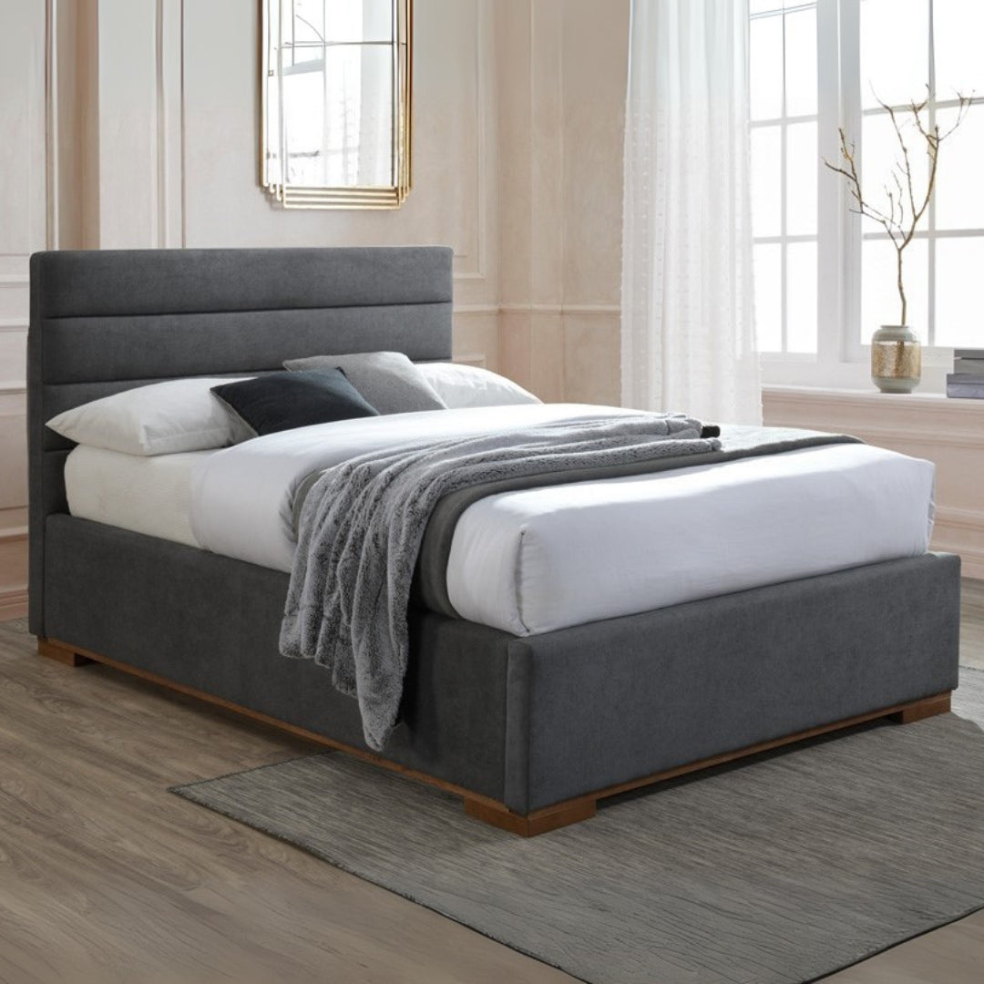 Fabric Double Ottoman Storage Bed - Mayfair