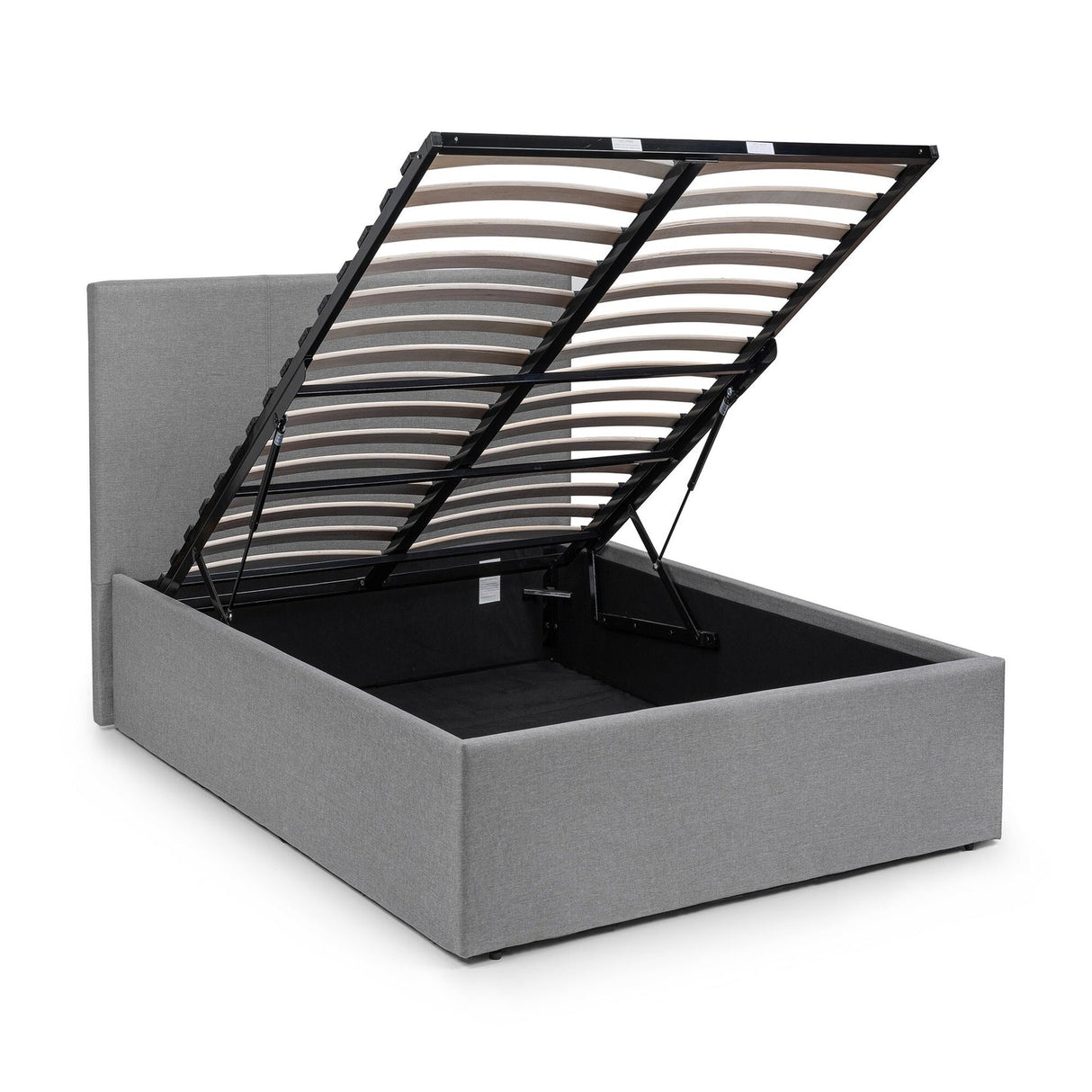 Fabric Double Ottoman Storage Bed - Rialto