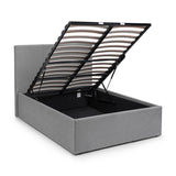 Fabric Double Ottoman Storage Bed - Rialto