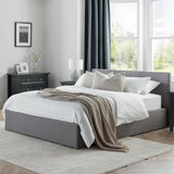 Fabric Double Ottoman Storage Bed - Rialto