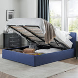 Fabric Double Ottoman Storage Bed - Rialto