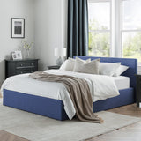 Fabric Double Ottoman Storage Bed - Rialto
