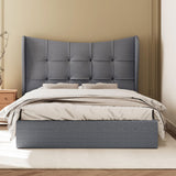 Fabric Double Ottoman Storage Bed - Verona
