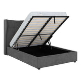 Fabric Double Ottoman Storage Bed - Verona