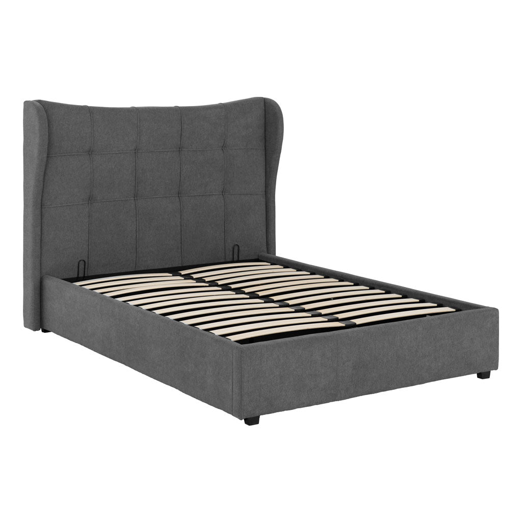 Fabric Double Ottoman Storage Bed - Verona