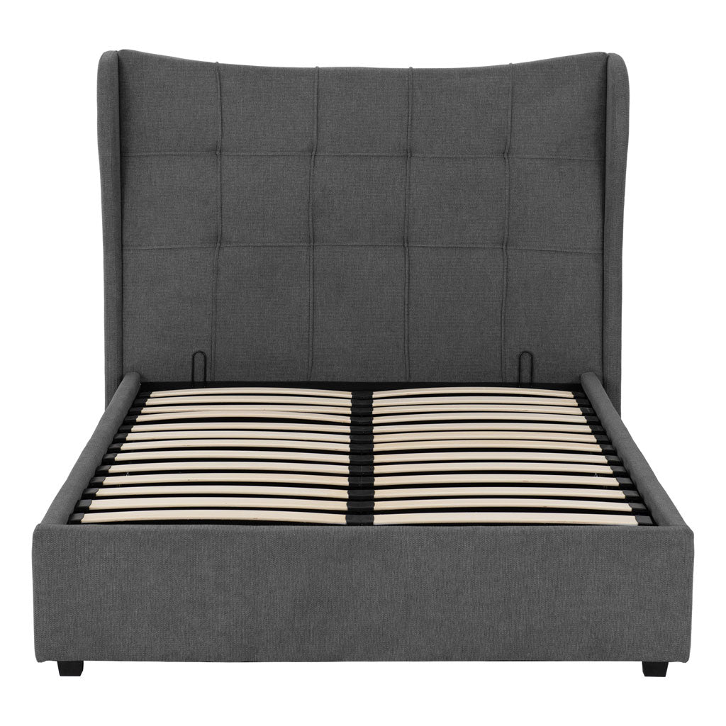 Fabric Double Ottoman Storage Bed - Verona
