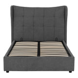 Fabric Double Ottoman Storage Bed - Verona