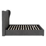Fabric Double Ottoman Storage Bed - Verona