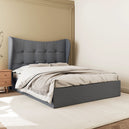 Fabric Double Ottoman Storage Bed - Verona
