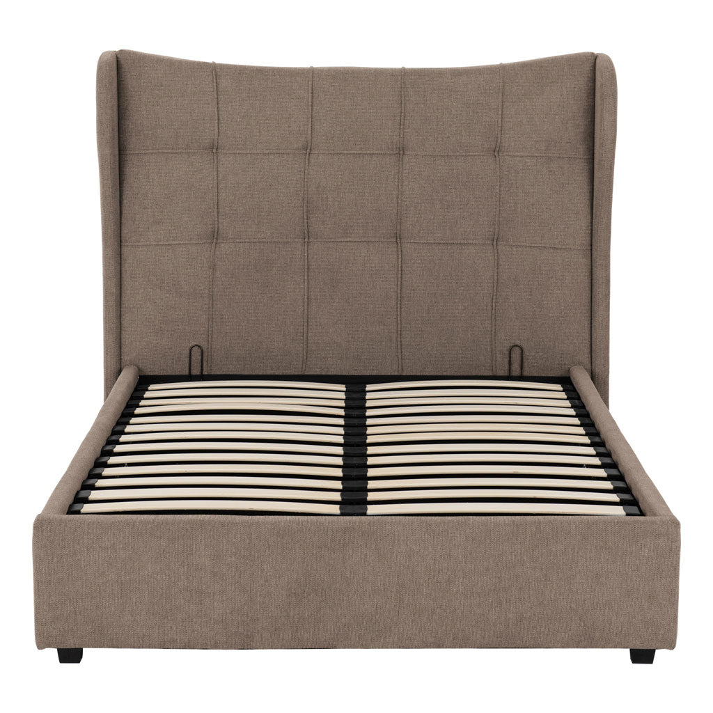 Fabric Double Ottoman Storage Bed - Verona