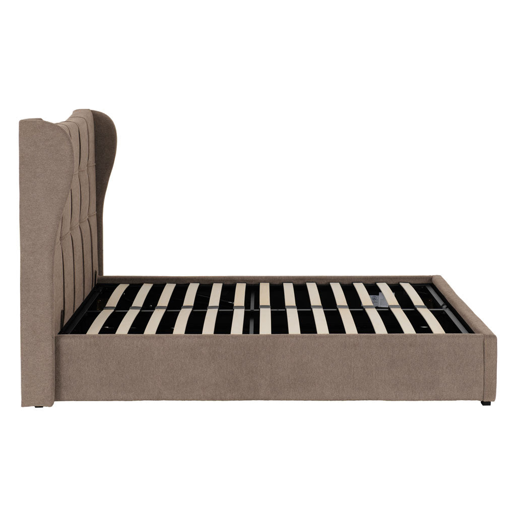 Fabric Double Ottoman Storage Bed - Verona