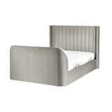 Fabric Double Ottoman TV Storage Bed - Clara