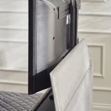 Fabric Double Ottoman TV Storage Bed - Clara