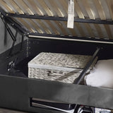 Fabric Double Ottoman TV Storage Bed - Clara
