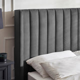 Fabric Double Ottoman TV Storage Bed - Clara