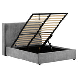 Fabric Double Ottoman Storage Bed - Amelia