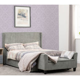 Fabric Double Ottoman Storage Bed - Amelia