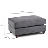 Fabric Footstool Fullback - Windsor