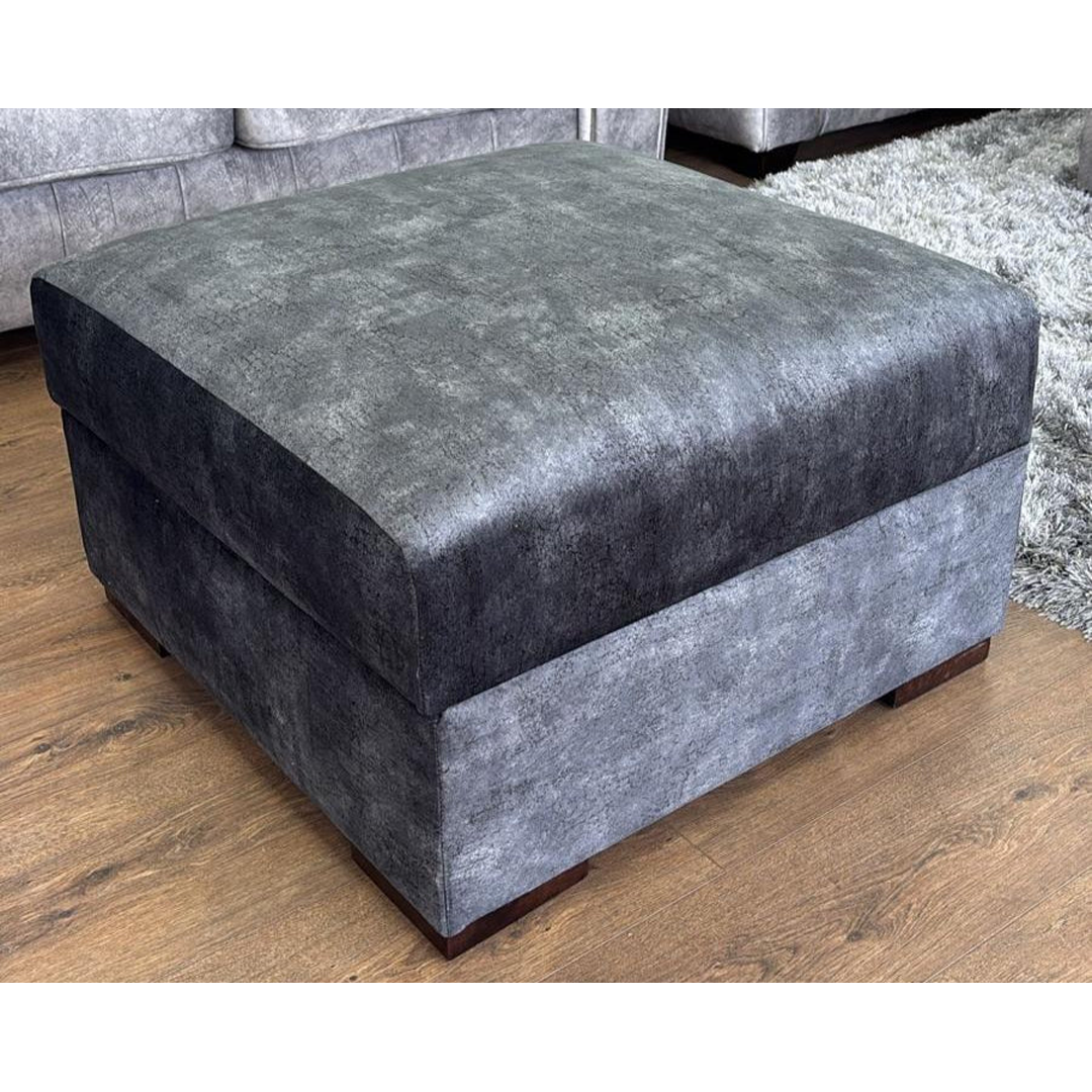 Fabric Footstool With Storage - Serena