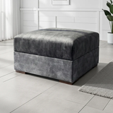 Fabric Footstool With Storage - Serena