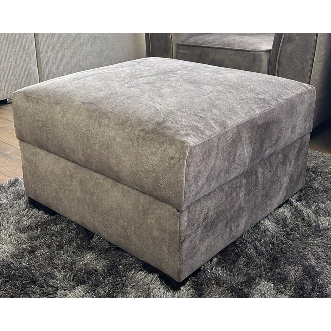 Fabric Footstool With Storage - Serena