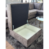Fabric Footstool With Storage - Serena