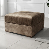 Fabric Footstool With Storage - Serena
