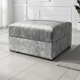 Fabric Footstool With Storage - Serena