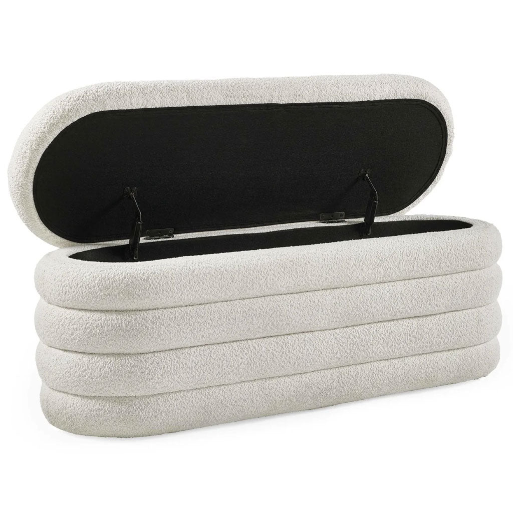 Fabric Hallway Ottoman Storage Bench - Hailey