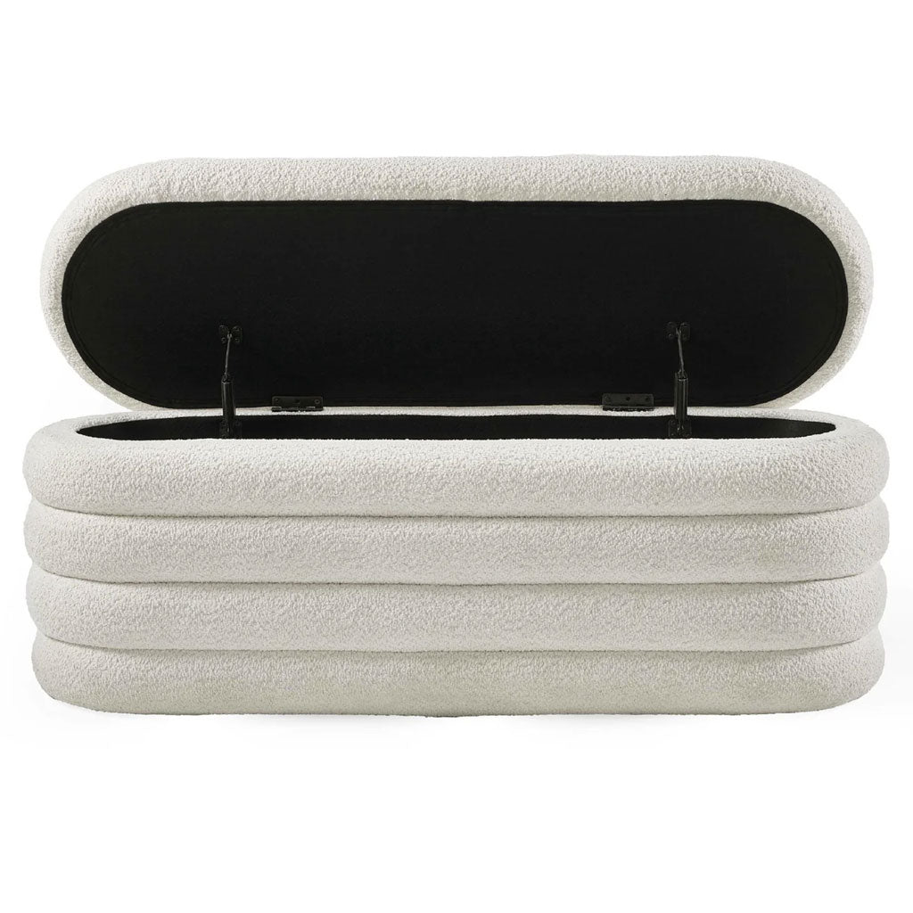 Fabric Hallway Ottoman Storage Bench - Hailey