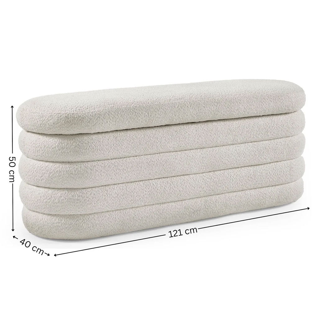 Fabric Hallway Ottoman Storage Bench - Hailey