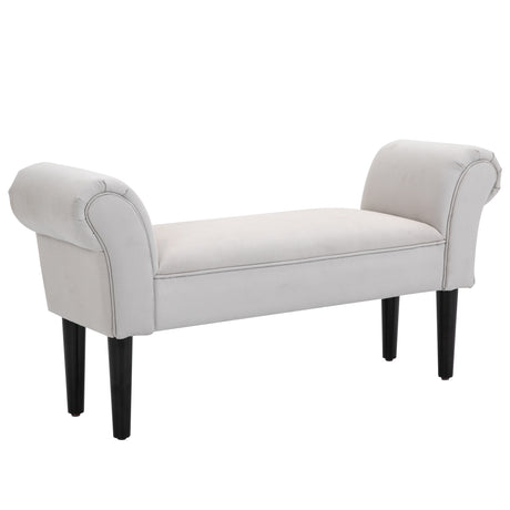 Fabric Hallway Seating Bench 102cm Wide - Velmora