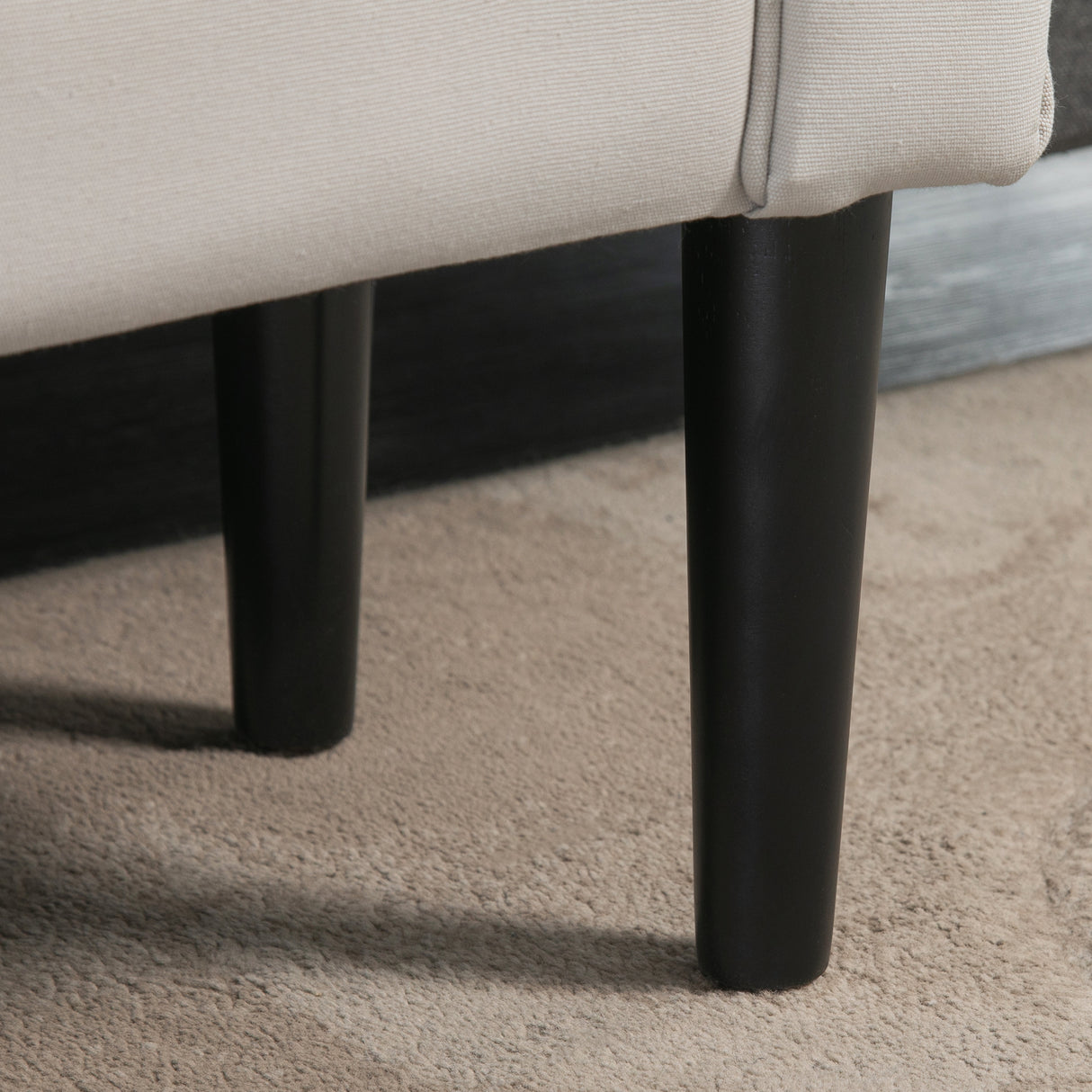 Fabric Hallway Seating Bench 102cm Wide - Velmora