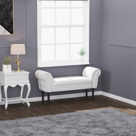Fabric Hallway Seating Bench 102cm Wide - Velmora