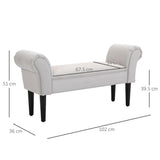 Fabric Hallway Seating Bench 102cm Wide - Velmora