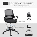 Fabric Home And Office Chair 59.5cm Wide With Adjustable Footrest in Set Of 5 - Velmora